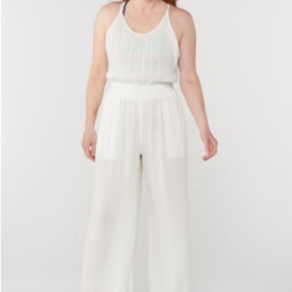 prAna Fernie Wide Leg Jumpsuit WHITE – TENCEL™ Modal | Size XL - Picture 2 of 9